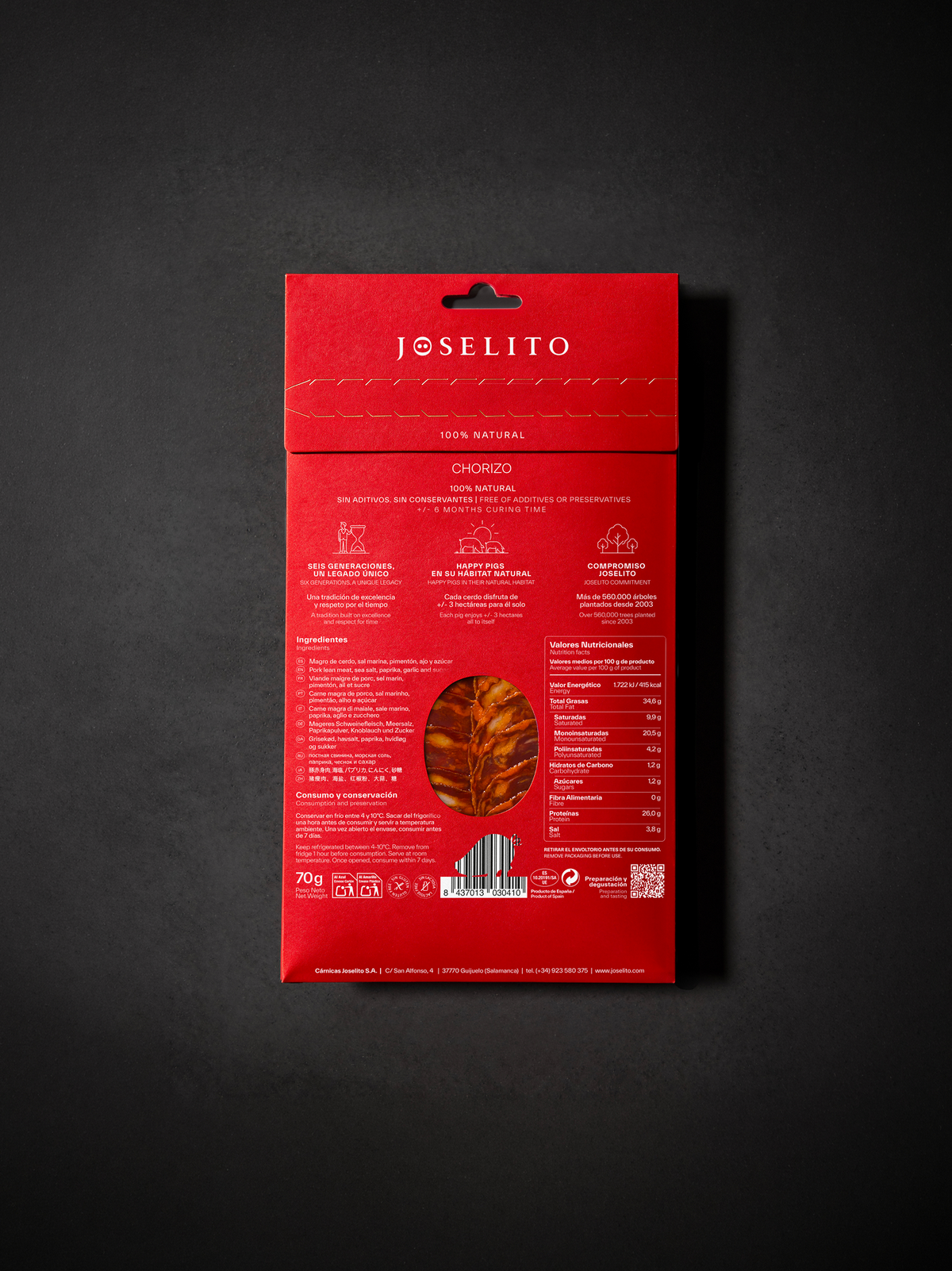 Chorizo Joselito Loncheado