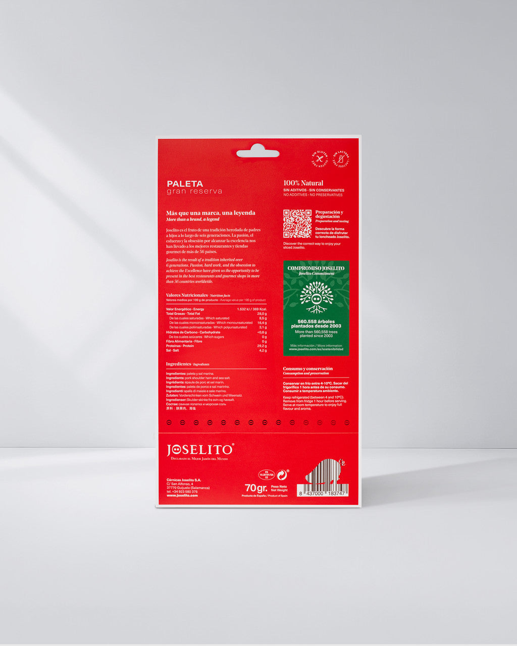Paleta Joselito Gran Reserva Fatiada